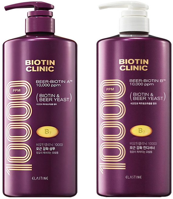 엘라스틴 비오틴클리닉 모근 강화 샴푸 1L + 컨디셔너 1L 싱그러운향, 1개