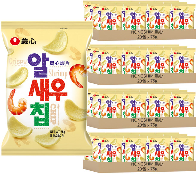 NONGSHIM 農心 蝦片, 75g, 80包