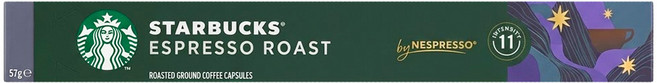 STARBUCKS 星巴克 特濃烘焙膠囊咖啡 Nespresso咖啡機適用, 5.7g, 10顆, 1盒