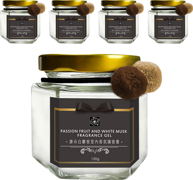QUNDO 康朵 白麝香室內香氛擴香膏, 120g, 5罐, 白麝香