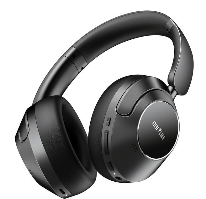 earfun Wave Pro Wireless 混合式主動降噪 耳罩式 耳機 40mm DLC Dynamic Driver Bluetooth 55H Playtime 黑色 LDAC Hi-Res Audio