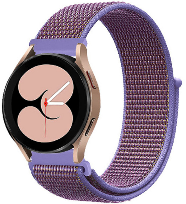 루아러블 갤럭시워치 호환 나일론 스포츠 루프 밴드 스트랩, 라일락, 1개