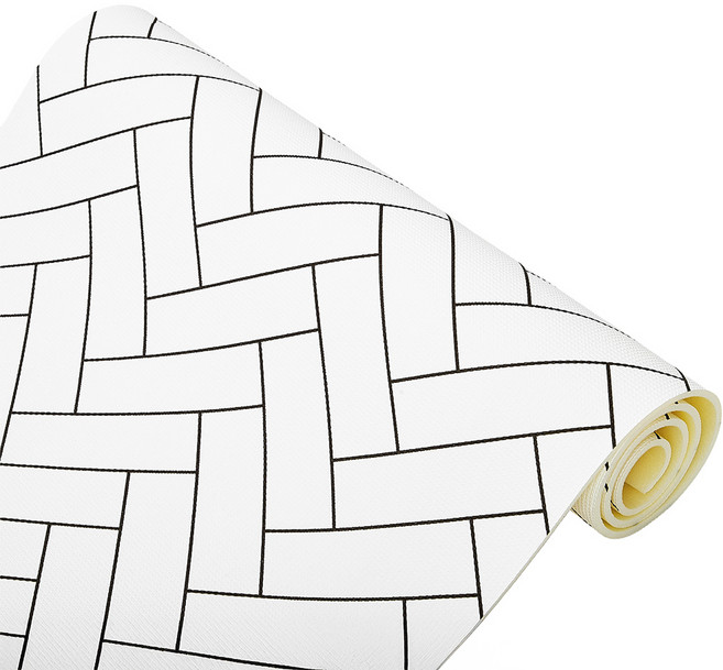 코멧 셀프시공 헤링본 롤매트, 화이트