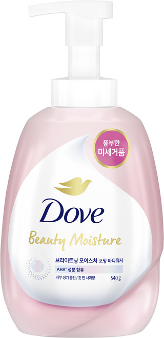 도브 브라이트닝 모이스처 포밍 바디워시 갓 딴 사과향, 540g, 1개