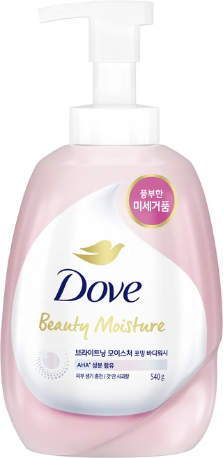 도브 브라이트닝 모이스처 포밍 바디워시 갓 딴 사과향, 540g, 1개 - 쿠팡