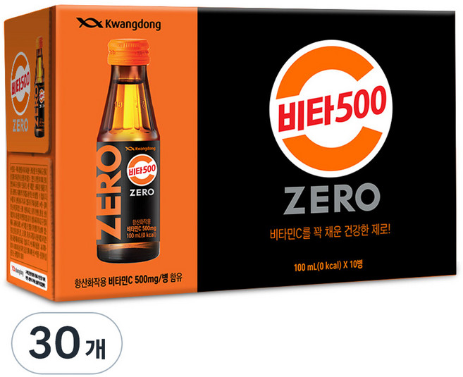 광동제약 비타500 ZERO, 100ml, 30개