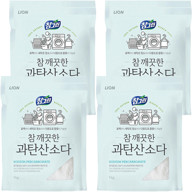 Chamgreen 過碳酸鈉蘇打粉 無香, 1kg, 4包