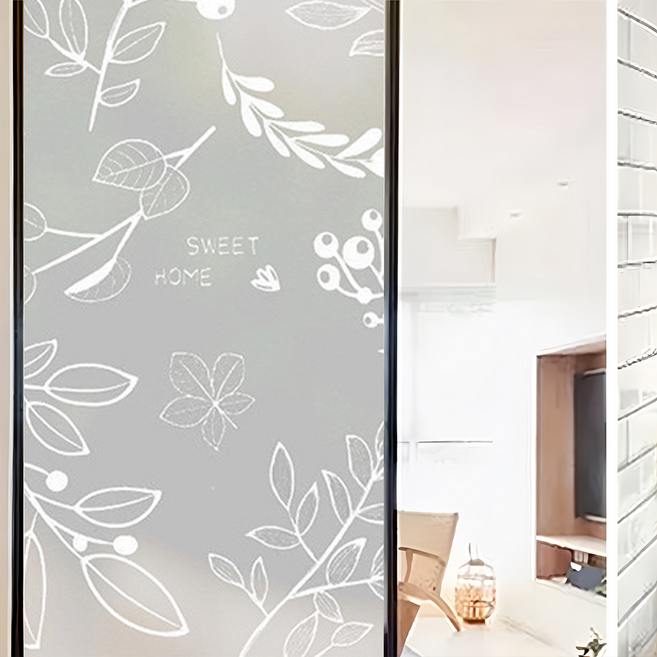 半島良品 抗UV防曬靜電貼窗貼, 花之舞