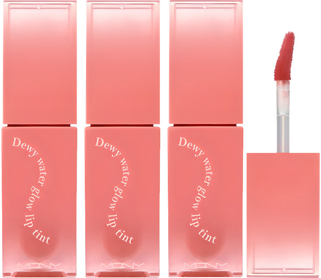 맥퀸뉴욕 듀이 워터 글로우 틴트, 03 피치듀, 3.5g, 3개