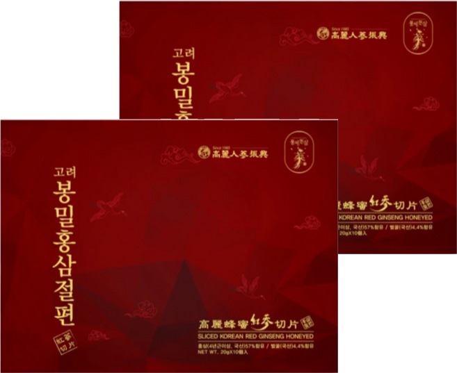 振興高麗人蔘 高麗蜂蜜紅蔘切片 20g, 10個, 2盒