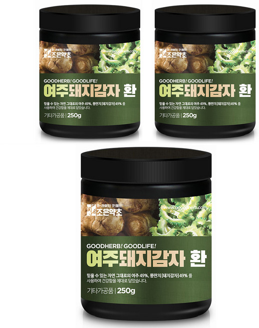 조은약초 여주 돼지감자환, 3개, 250g