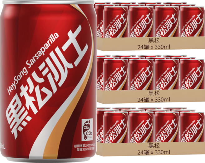 黑松 沙士, 330ml, 72罐