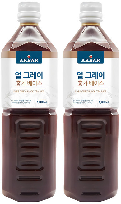 아크바 얼 그레이 홍차 베이스, 1L, 2개