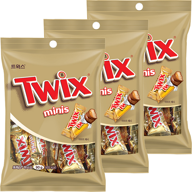 트윅스 미니 초콜릿, 90g, 3개