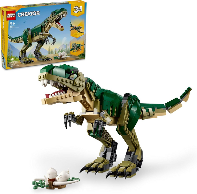 LEGO 31151 創意百變三合一系列 暴龍 T. rex 9歲以上, 1盒