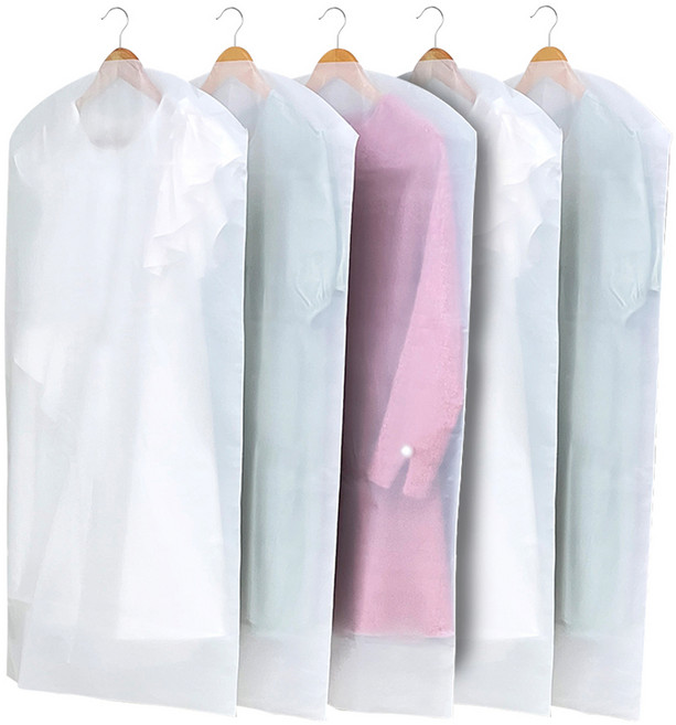 아모란나 밑단오픈형 반투명 옷커버, 5개입, 1개