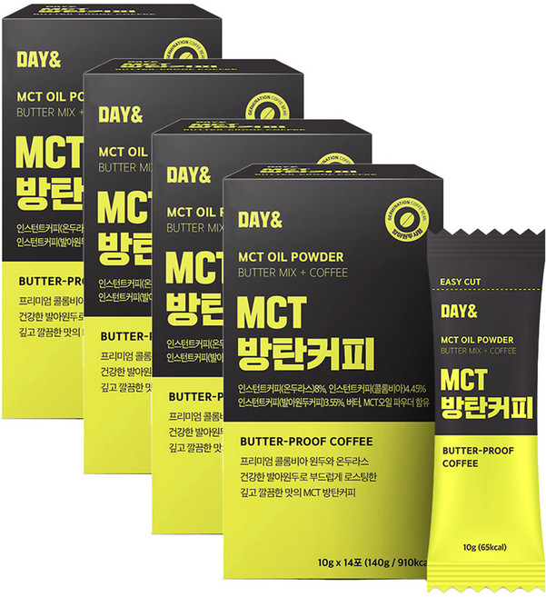데이앤 MCT오일 방탄커피, 10g, 14개입, 4개