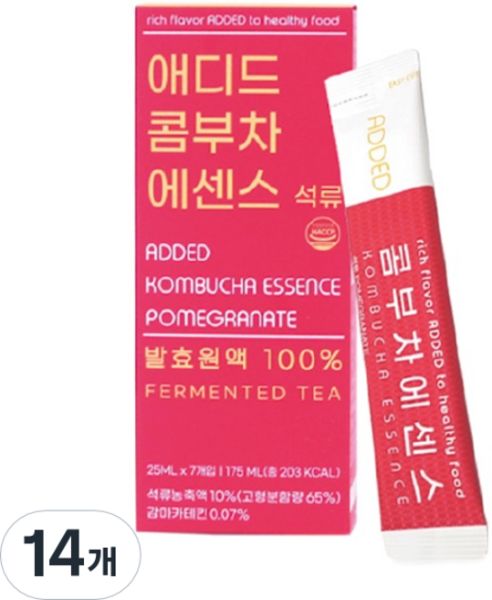 애디드 콤부차 에센스 석류 발효원액, 25ml, 7개입