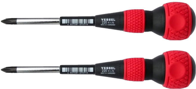 베셀 볼그립 전공 십자 드라이버 220 75mm, 2개