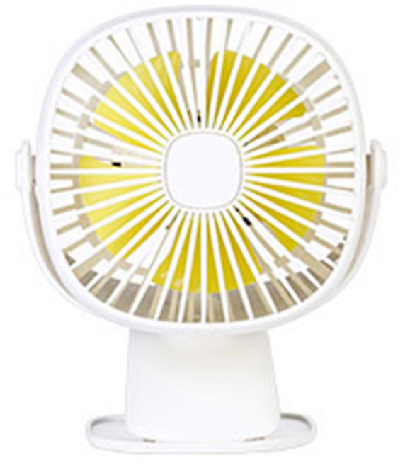 애니클리어 클립형 충전식 LED 램프 휴대용 선풍기, PDB-MF70, 화이트