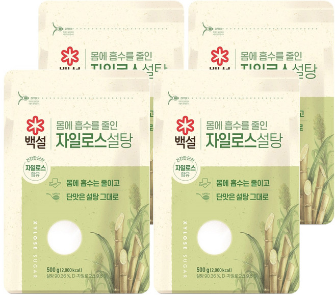 CJ CJ白雪木糖醇糖, 500g, 4個