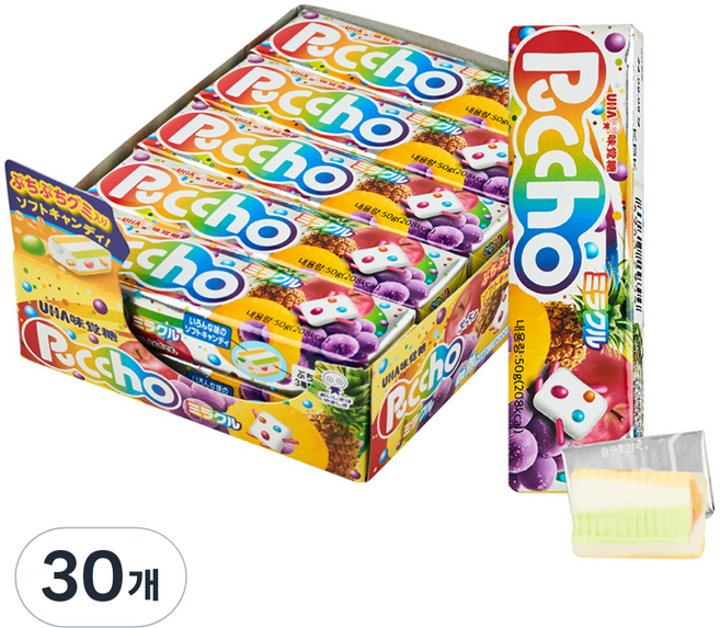 푸쵸 스틱 캔디 쥬시 미라클, 50g, 30개