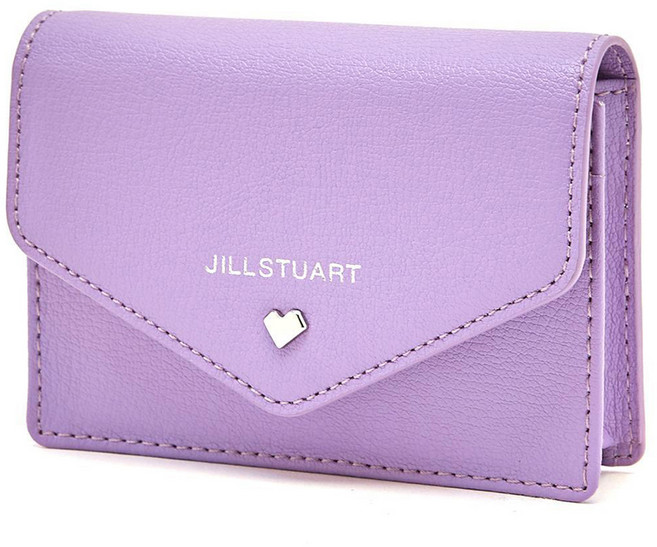 질스튜어트 소르베 가죽 하트 스터드 장식 명함 카드 지갑