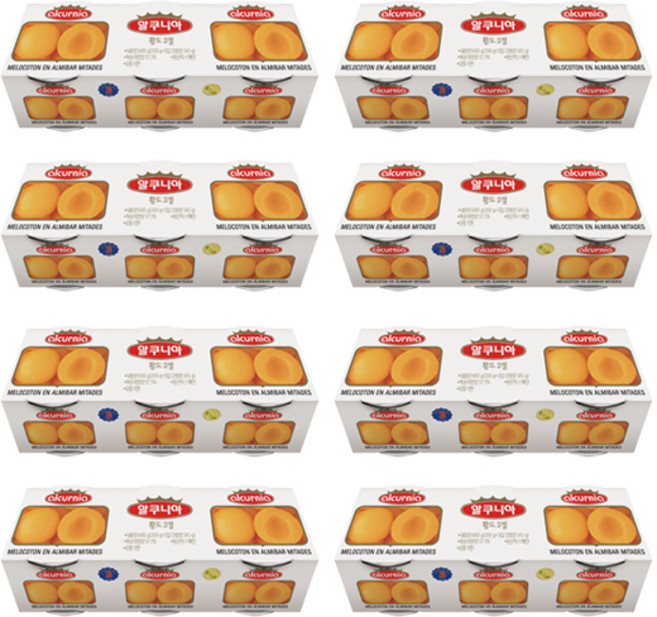 알쿠니아 황도 복숭아 통조림, 200g, 24개