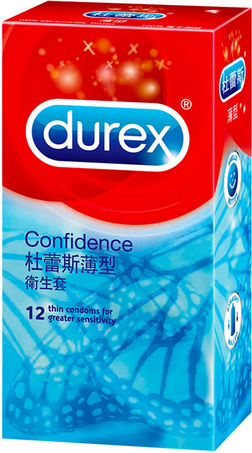 durex 杜蕾斯 薄型衛生套, 12個, 1盒