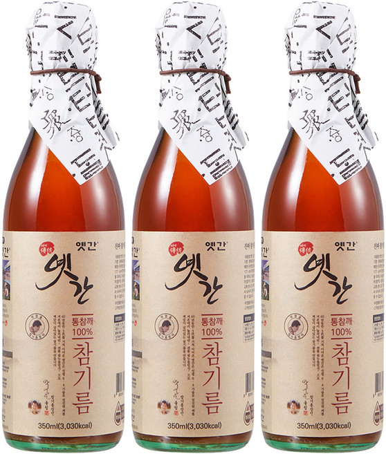 옛간 참기름, 350ml, 3개