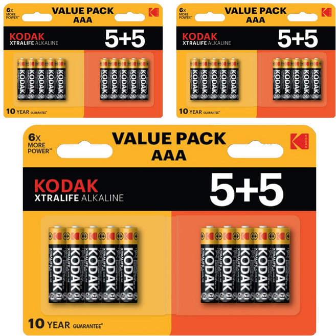 코닥 XTRALIFE 알카라인 AAA건전지, 10개입, 3개
