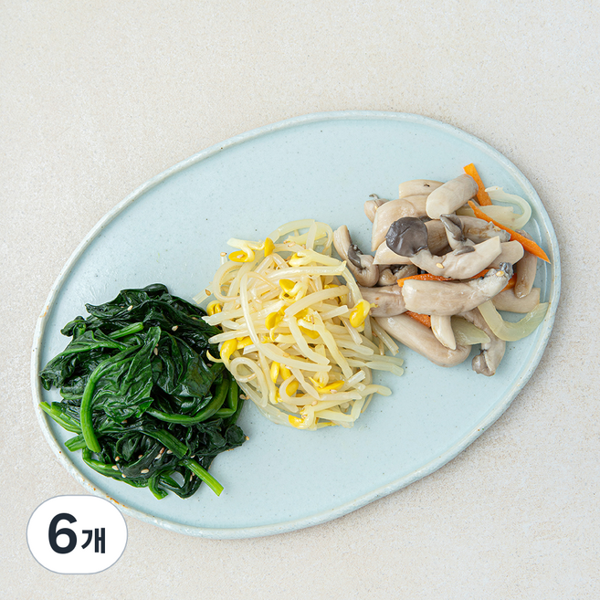 식탁위의사계 가정식 모둠나물 3종, 200g, 6개