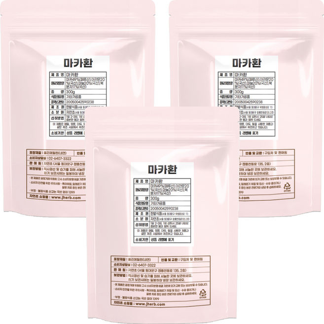 자연초 마카환, 3개, 300g