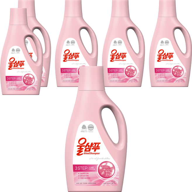 울샴푸 오리지널 본품, 2L, 6개