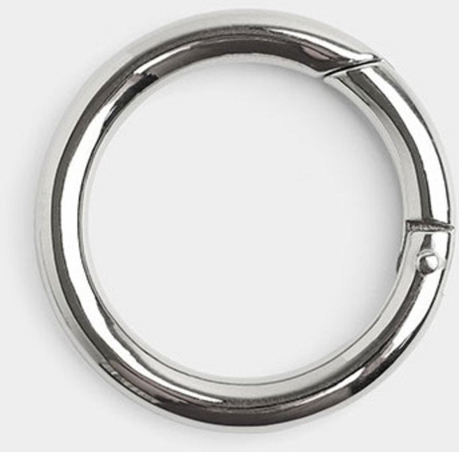 해피베어스 오픈 키오링 40mm, 실버, 2개