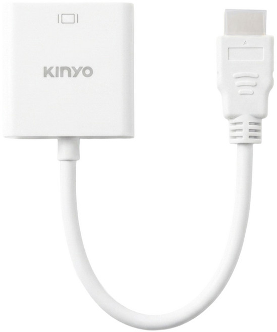 Kinyo HDMI轉VGA影像轉接器 23cm 34g, HDV-011, 1個