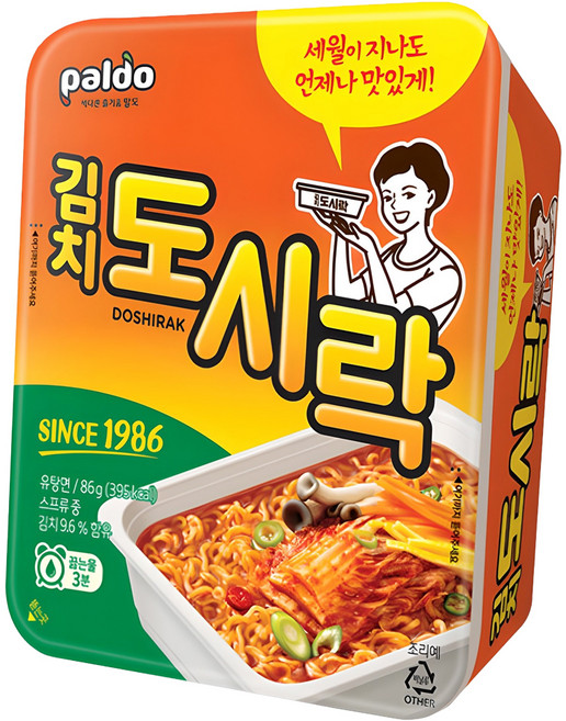 팔도도시락 김치 컵라면 86g, 1개