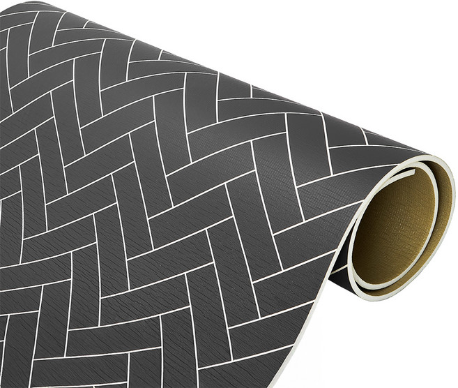 코멧 논슬립 셀프시공 헤링본 롤매트, 그레이