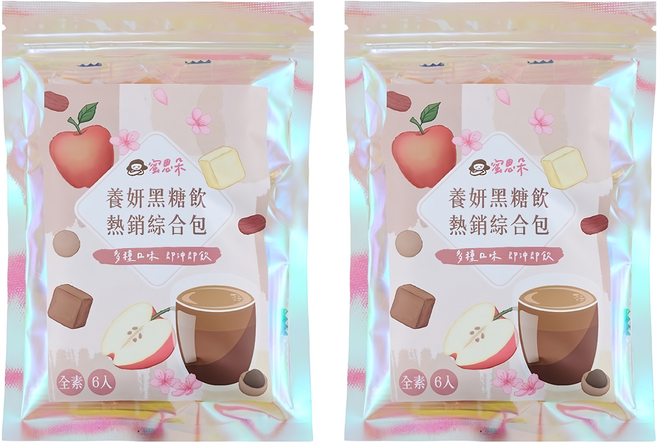 Medolly 蜜思朵 黑糖磚綜合包, 17g, 220cc, 6包, 2組