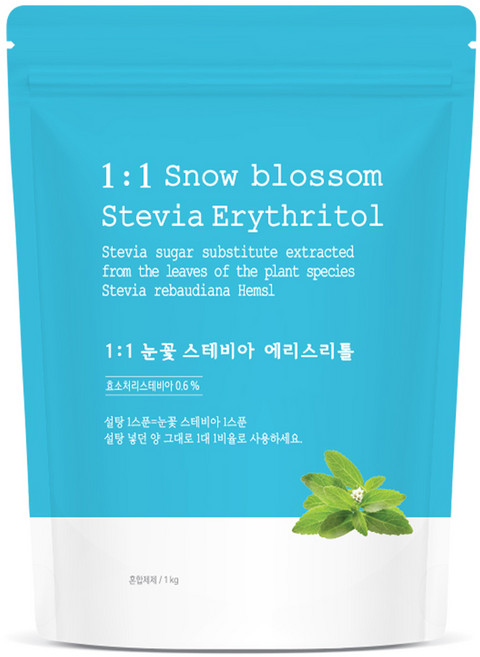 자연지애 눈꽃 스테비아 에리스리톨, 1kg, 1개