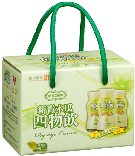 順天本草 新青木瓜四物飲禮盒, 6瓶, 100ml, 1盒