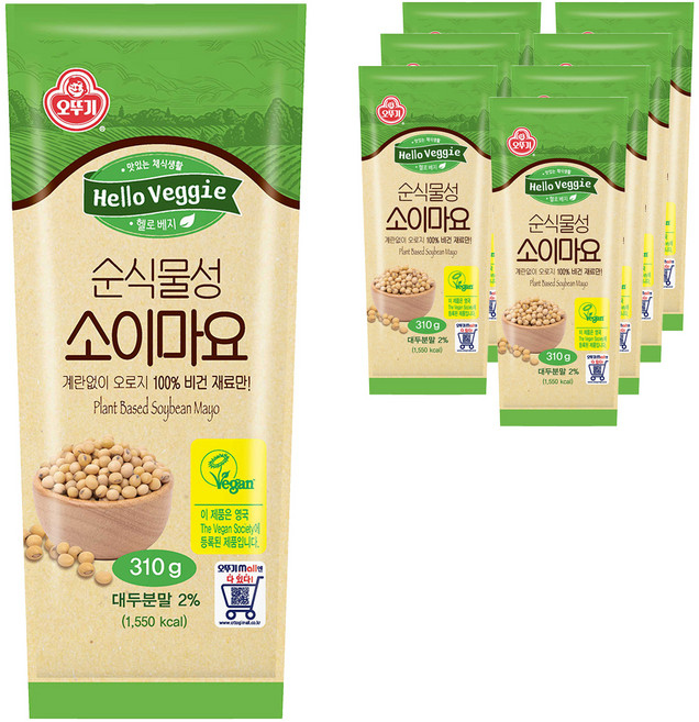 오뚜기 순식물성 소이마요, 310g, 8개