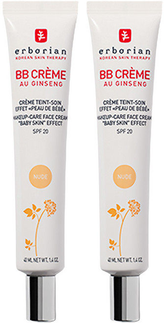 에르보리앙 BB 크림 SPF20, 누드, 40ml, 2개