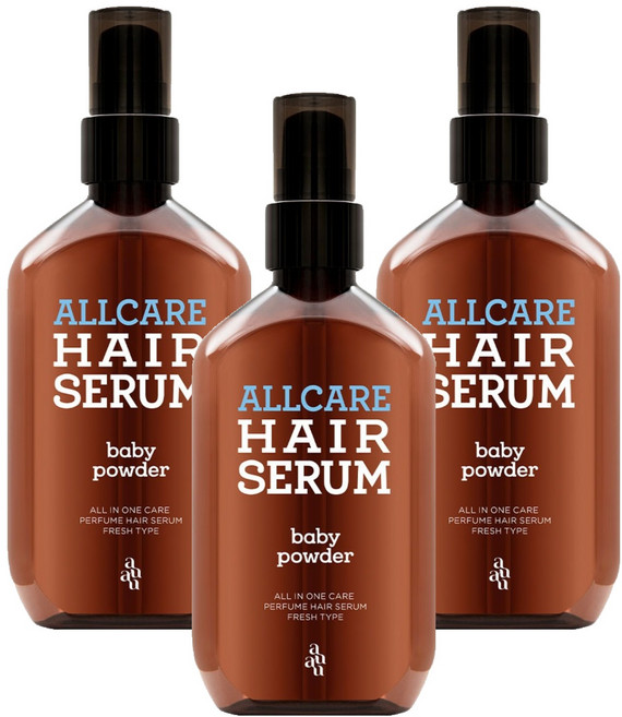 아유아유 올케어 헤어세럼 베이비파우더향, 100ml, 3개