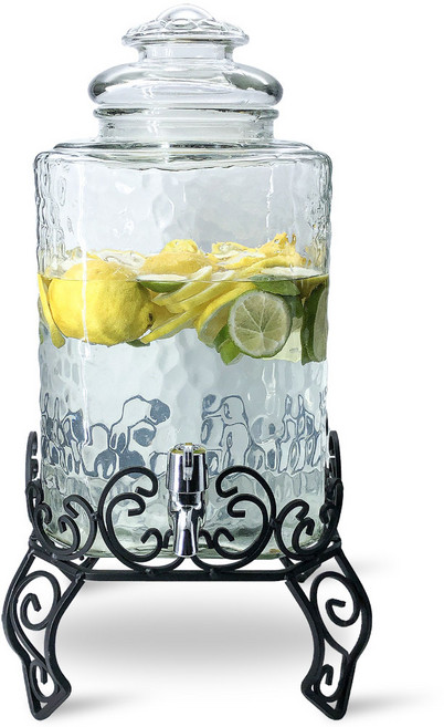 미르코리아 유리 워터 디스펜서 + 거치대, 혼합색상, 10L, 1세트