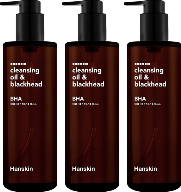 한스킨 클렌징오일 앤 블랙헤드 BHA, 300ml, 3개