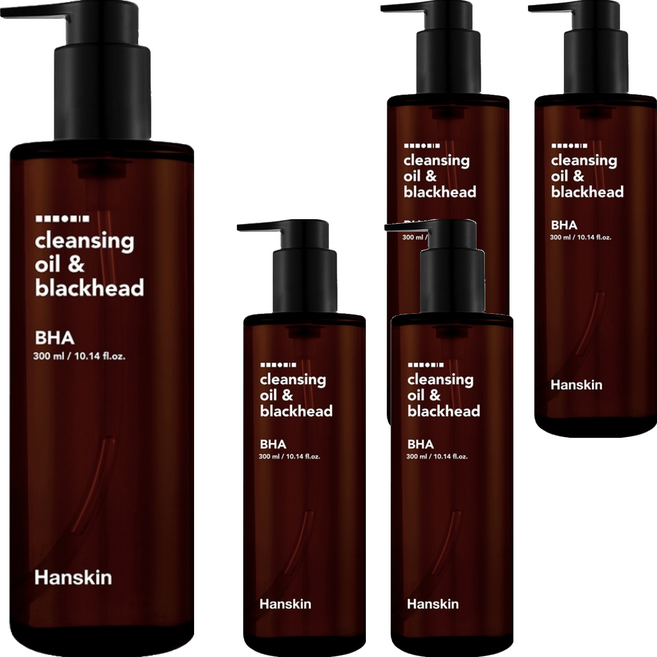한스킨 클렌징오일 앤 블랙헤드 BHA, 300ml, 5개