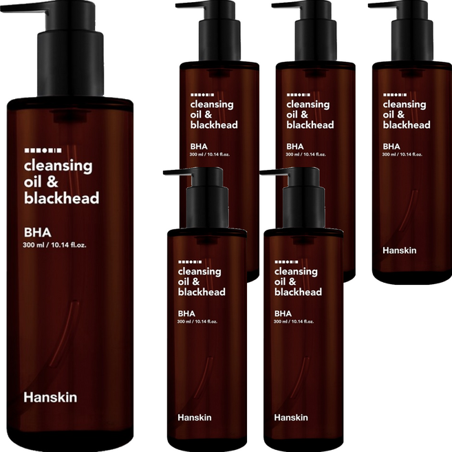 한스킨 클렌징오일 앤 블랙헤드 BHA, 300ml, 6개