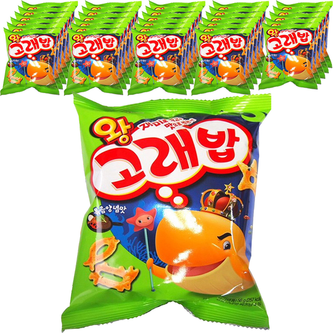 ORION 好麗友 大鯨魚米餅 烤拌調味口味, 56g, 50個