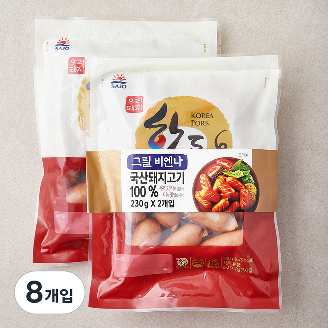 사조오양 한돈 그릴 비엔나, 230g, 8개입